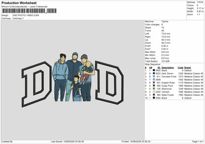 Dad Photo 1406g Embroidery Machine Design File 6 sizes