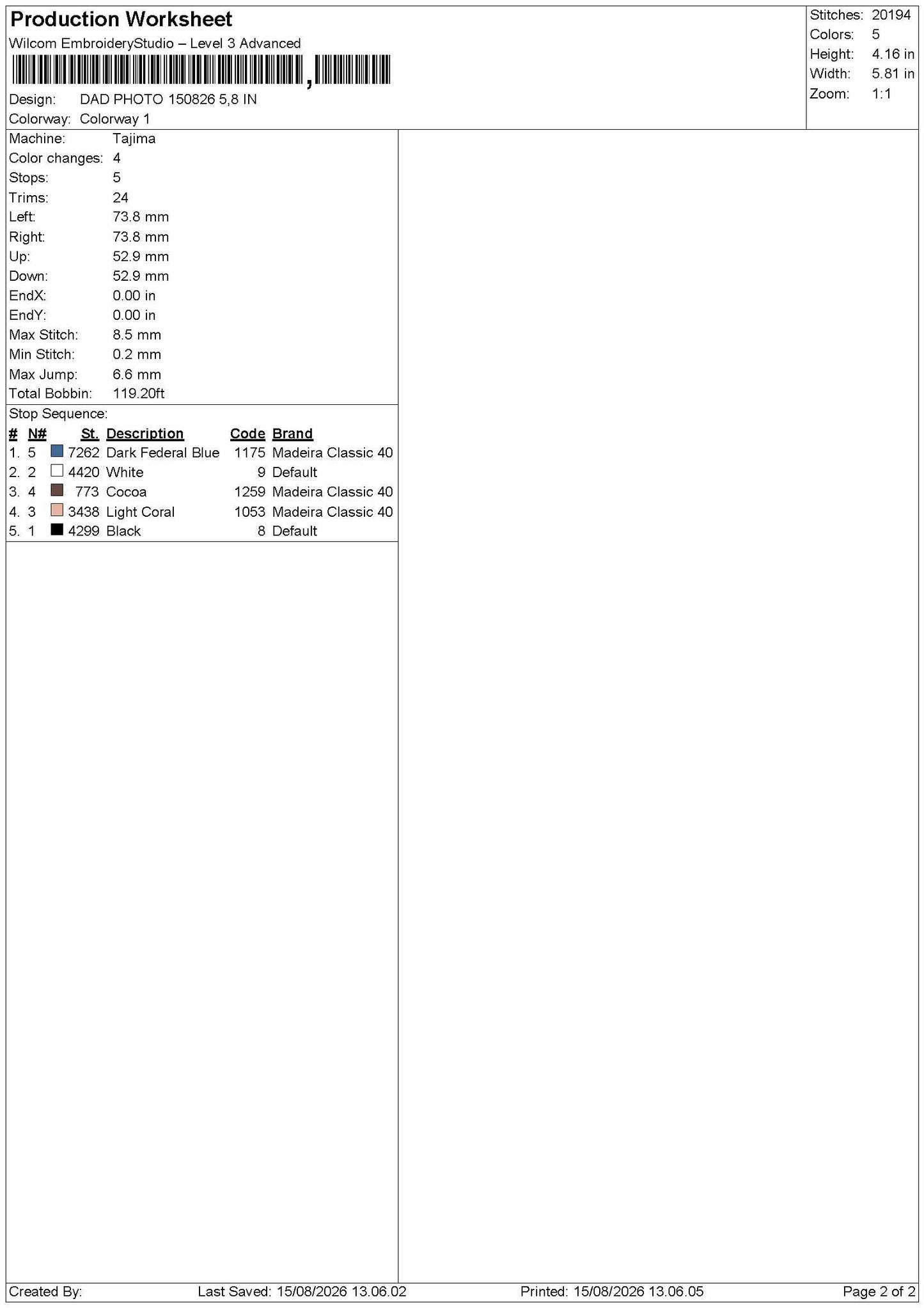 Dad Photo 1508 Embroidery Machine Design File 6 sizes