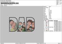 Dad Photo 1705b Embroidery File 6 sizes