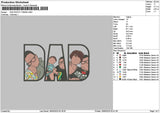 Dad Photo 1705b Embroidery File 6 sizes