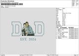 Dad Photo 2711 Embroidery File 6 sizes