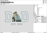 Dad Photo 2711 Embroidery File 6 sizes