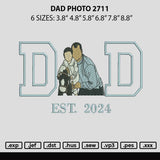 Dad Photo 2711 Embroidery File 6 sizes