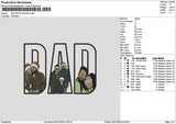 Dad Photo 2812 Embroidery File 6 sizes