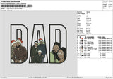 Dad Photo 2812 Embroidery File 6 sizes