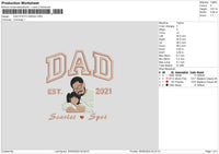 Dad Photo 2905 Embroidery File 6 sizes