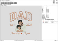 Dad Photo 2905 Embroidery File 6 sizes