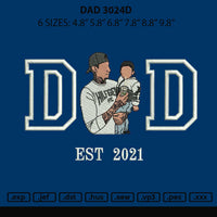 Dad Photo 3024d Embroidery File 6 sizes