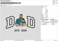 Dad Photo 3024 Embroidery File 6 sizes