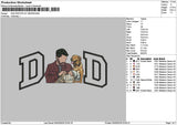 Dad Photoflat 0503 Emboidery File 6 sizes