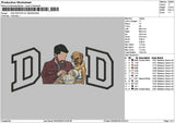 Dad Photoflat 0503 Emboidery File 6 sizes