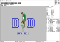 Dad Photoflat 1306 Embroidery File 6 sizes