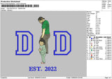Dad Photoflat 1306 Embroidery File 6 sizes