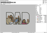 Dad Photoflat 2401 Embroidery File 6 sizes