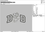 Dad Photoline 1106 Embroidery File 6 sizes