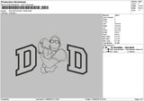 Dad Photoline 1106 Embroidery File 6 sizes
