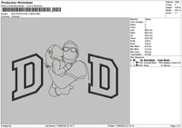 Dad Photoline 1106 Embroidery File 6 sizes