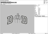 Dad Photoline 1106b Embroidery File 6 sizes