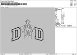 Dad Photoline 1106c Embroidery File 6 sizes