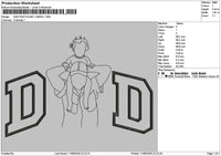 Dad Photoline 1106c Embroidery File 6 sizes