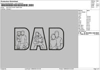 Dad Photoline 1306 Embroidery File 6 sizes