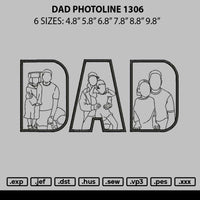 Dad Photoline 1306 Embroidery File 6 sizes