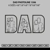 Dad Photoline 1306 Embroidery File 6 sizes