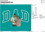 Dad Photo 0405 Embroidery Machine Design File 6 sizes