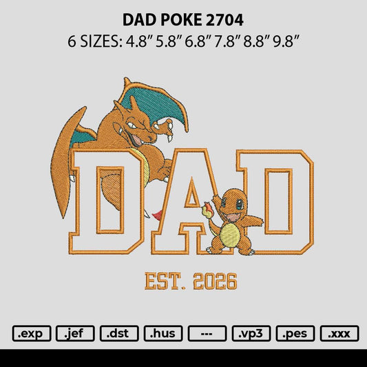 Dad Poke 2704 Embroidery File 6 sizes