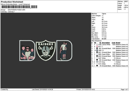 Dad Photoflat 1810 Embroidery File 6 sizes