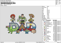 Dad Tstory Embroidery File 6 sizes