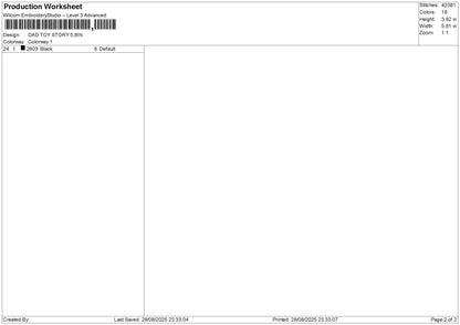 Dad Tstory Embroidery File 6 sizes