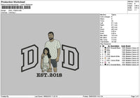 Dad 1706 Embroidery File 6 sizes