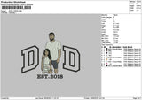 Dad 1706 Embroidery File 6 sizes