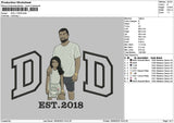 Dad 1706 Embroidery File 6 sizes