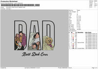 Dad Best ever  Embroidery Design Machine File