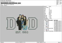Dad Photoflat 0706 Embroidery File 6 sizes