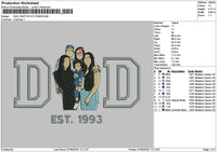 Dad Photoflat 0706 Embroidery File 6 sizes