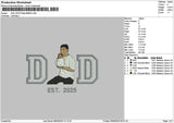 Dad Photoflat 0806 Embroidery File 6 sizes