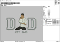 Dad Photoflat 0806 Embroidery File 6 sizes