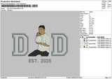 Dad Photoflat 0806 Embroidery File 6 sizes