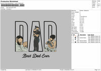 Dad Photo Best Dad ever  Embroidery File