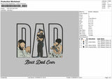Dad Photo Best Dad ever  Embroidery File