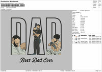 Dad Photo Best Dad ever  Embroidery File