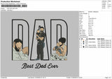 Dad Photo Best Dad ever  Embroidery File