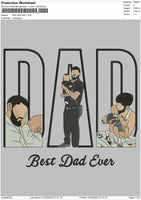 Dad Photo Best Dad ever  Embroidery File