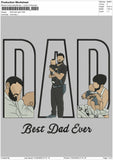 Dad Photo Best Dad ever  Embroidery File
