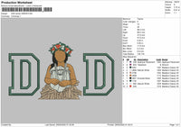 DAD applique Photo  for Embroidery machine