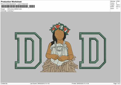 DAD applique Photo  for Embroidery machine