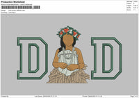DAD applique Photo  for Embroidery machine
